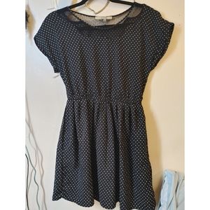 Bordeaux Los Angeles black polka dot mini dress